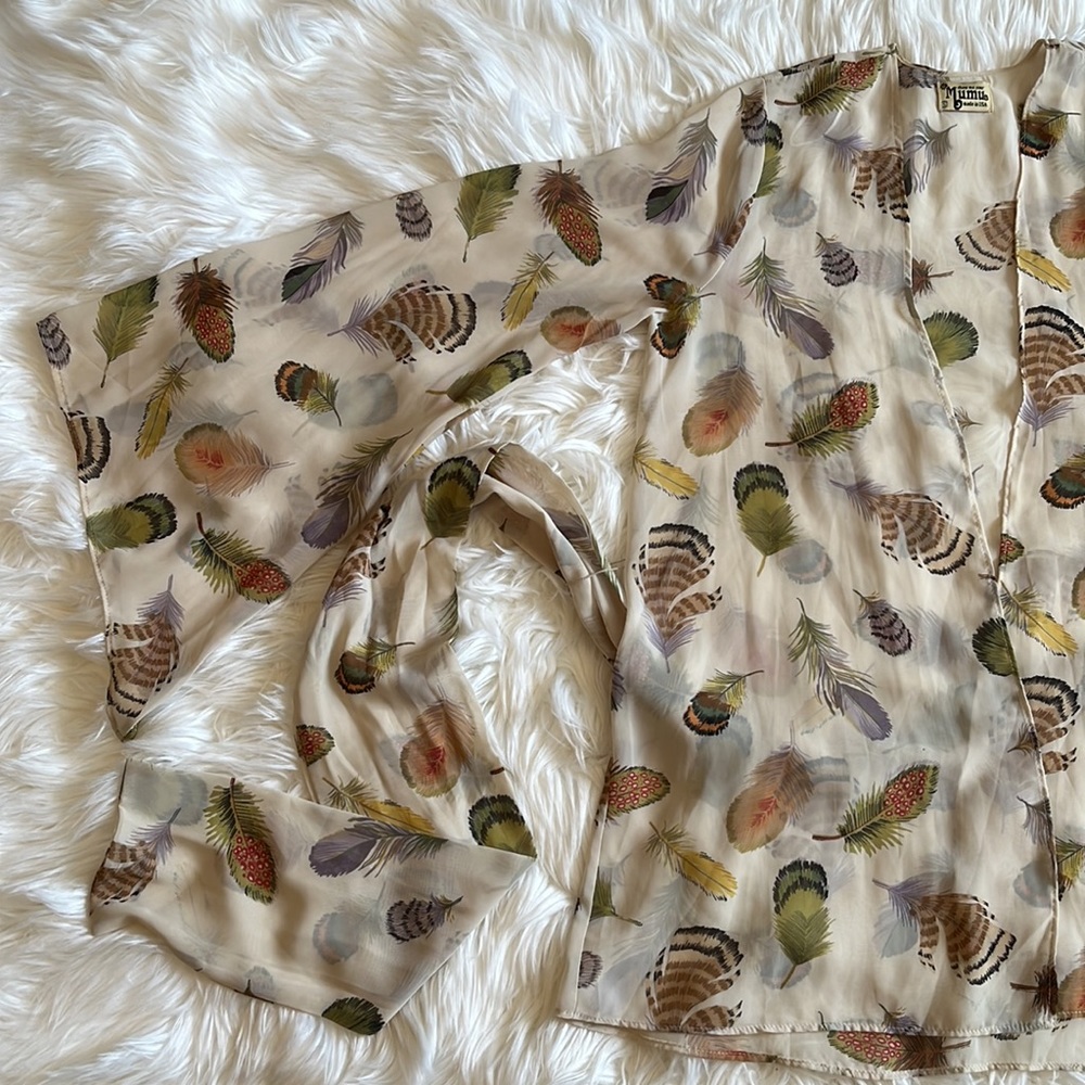 Show Me Your Mumu Kimono ~ in Feather 🪶 Print - Picture 8 of 14